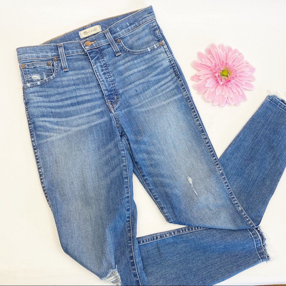 Madewell 10” High Rise Skinny Jeans: Drop Step Hem - Picture 5 of 16